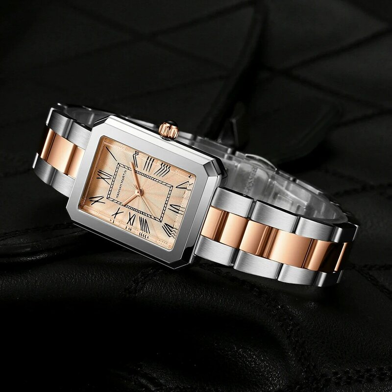 Элегантные женские кварцевые часы Hannah Martin, женские часы, водонепроницаемые наручные часы из нержавеющей стали для женщин