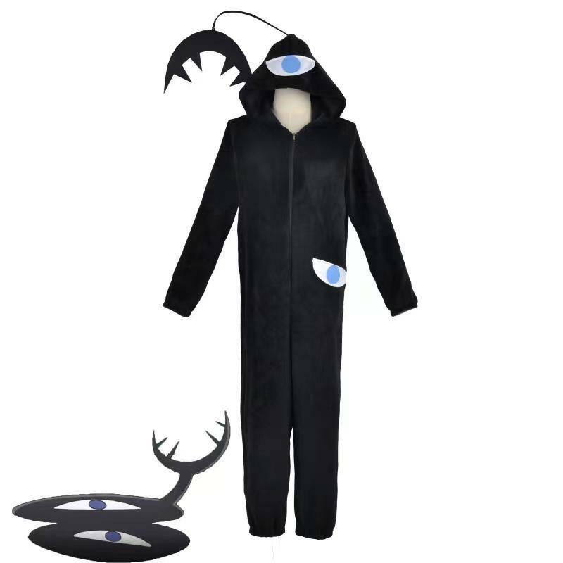 Classificação de reis kage traje cosplay uniforme preto macacão unisex pijamas halloween bojji anime roupas
