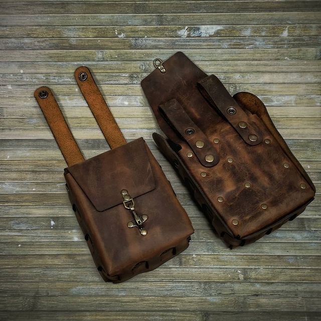 O saco de cintura de couro genuíno feito à mão fornece o transporte fácil excelente qualidade mochila saco do mensageiro