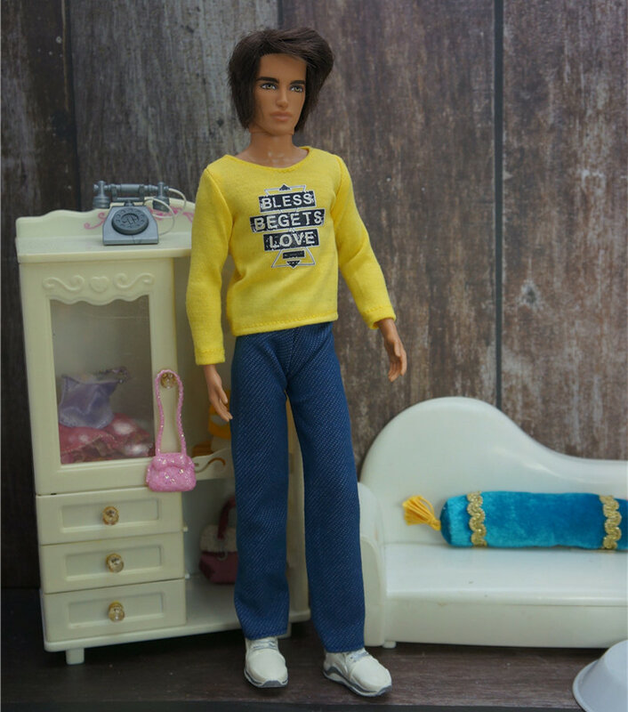 Roupa de boneca ken prince, roupa esportiva masculina de 32cm para ken prince