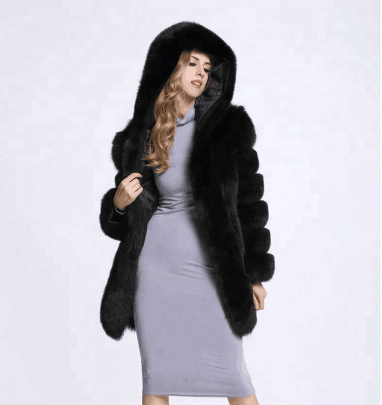 2020 Wholesaler  Long Chinchilla Fur Coat Hooded Plus Size White Black For Women Men  shaggy jacket  long coat  sherpa