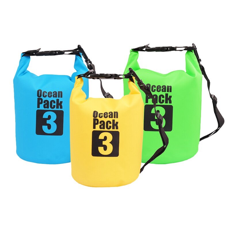 Sacolas à prova d'água para secagem, 2l 3l 5l bolsa seca resistente à água para caiaque ao ar livre, canoa, rafting, montanhismo, bolsa de esportes