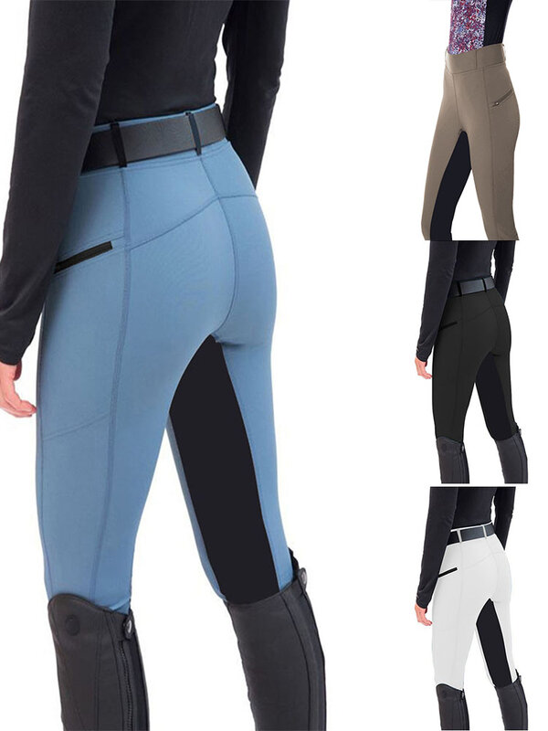 Women Fashion Breeches High-waist Stretch Horse Riding Pants Racing Sportswear Knight Equipment Tight Casual Cycling Leggings