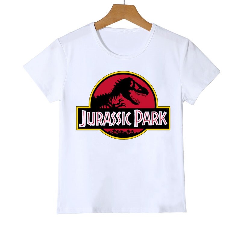 Camiseta de Parque Jurásico para niños y niñas, ropa con estampado de dinosaurio y animales