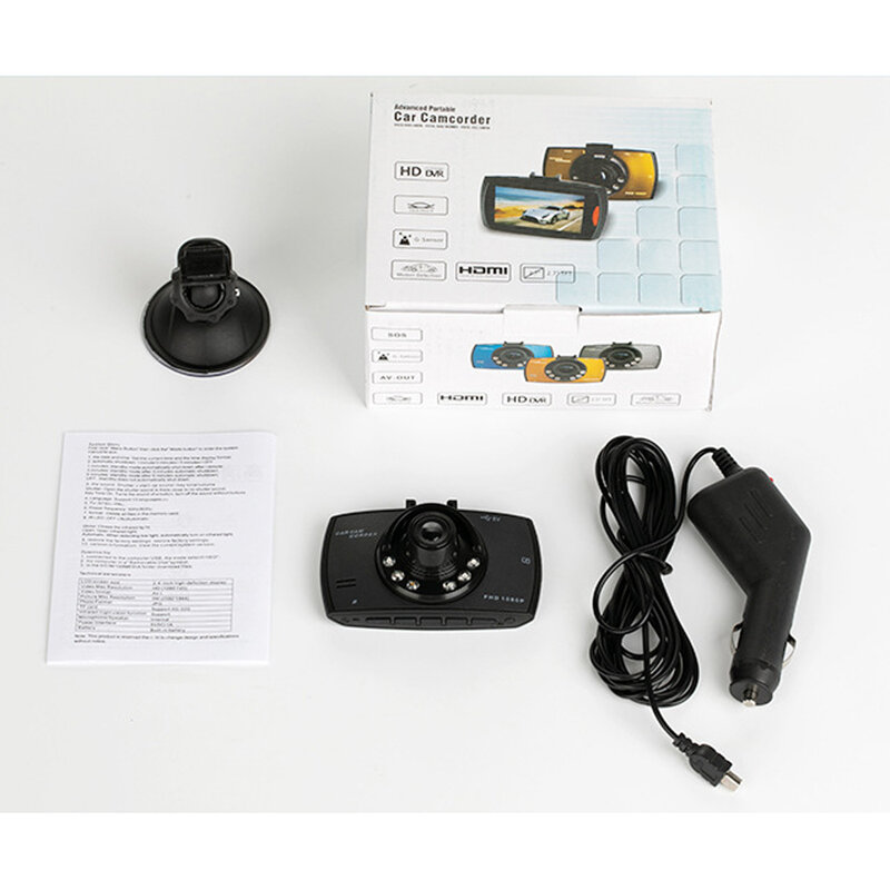 Car DVR Dash Cam 1080P 120 gradi Dashcam guida registratore ciclo registrazione visione notturna videoregistratore grandangolare