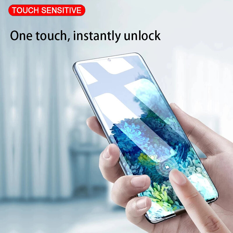 УФ-протектор экрана из закаленного стекла для Samsung Galaxy S21 Plus Ultra Screen Protector S8 S9 S10 E 5G S20 Note 8, 9, 10, 20 S 21 защитная пленка
