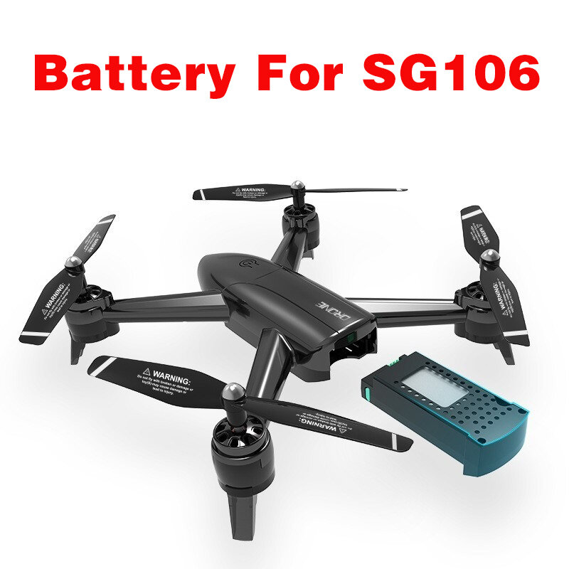 Bateria substituível para sg106 rc zangão quadcopter de controle remoto helicóptero recarregável com câmera hd fpv peças reposição