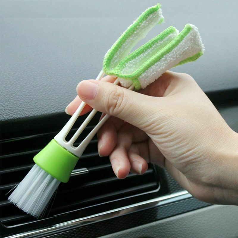 Brosse de nettoyage 2 en 1, outil pour dépoussiérer et nettoyer les grilles d'aération de la voiture, les stores ou le clavier