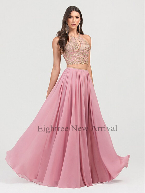 Eightree Champagne Long Feather Prom Dresses Sleeveless Side Slit