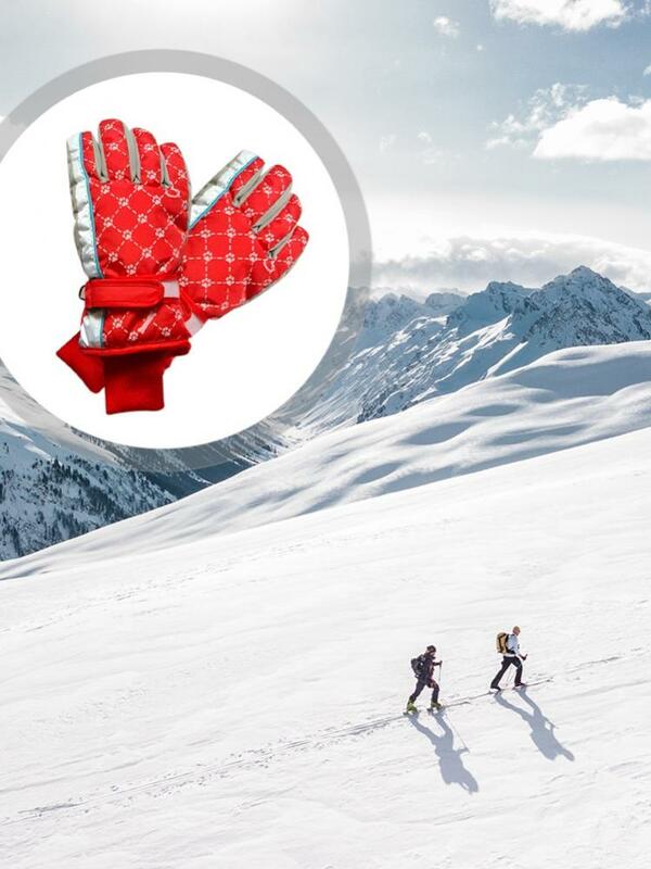 Gants de Ski chauds à manches longues pour enfants, mitaines coupe-vent, sport épais, antidérapants, confortables, hiver