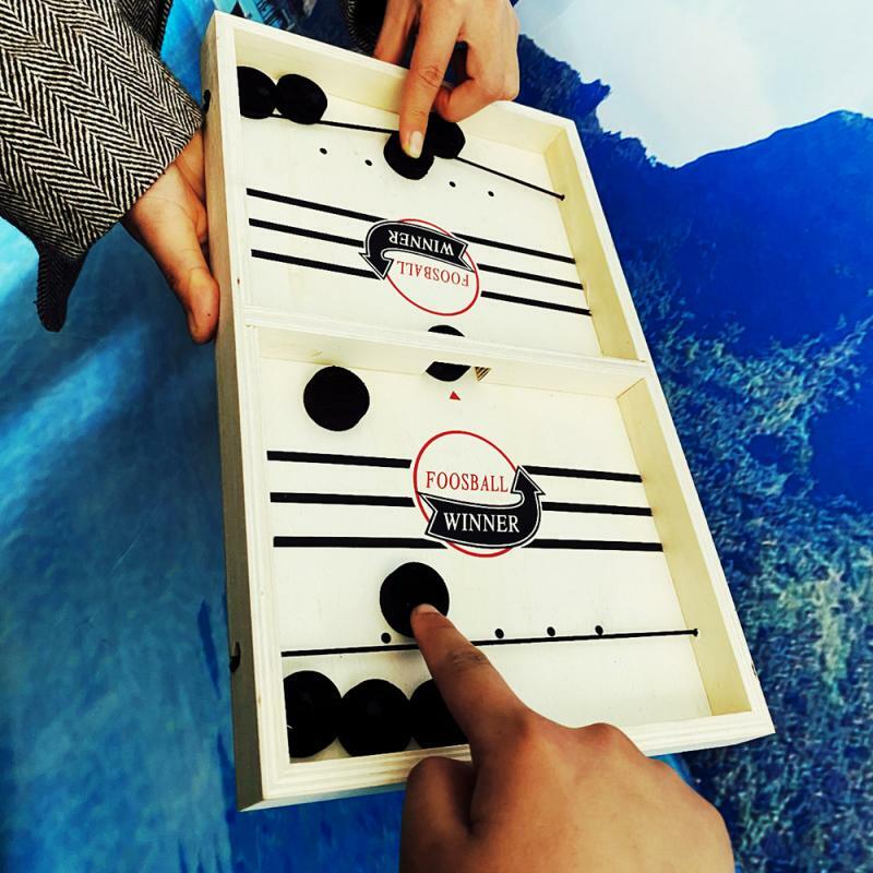 2020 di trasporto del nuovo Gioco Slingpuck Montessori Giocattoli Da Tavolo Per Adulti Trasporto Libero Genitore-bambino Interactive Scacchiera Foosball Gioco Giocattolo