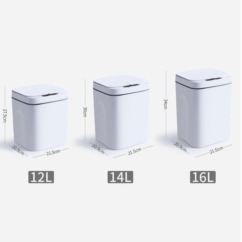 Smart Inductie Prullenbak Automatische Vuilnisbak Emmer Vuilnis Badkamer Voor Keuken Elektrische Type Touch Prullenbak Papiermand