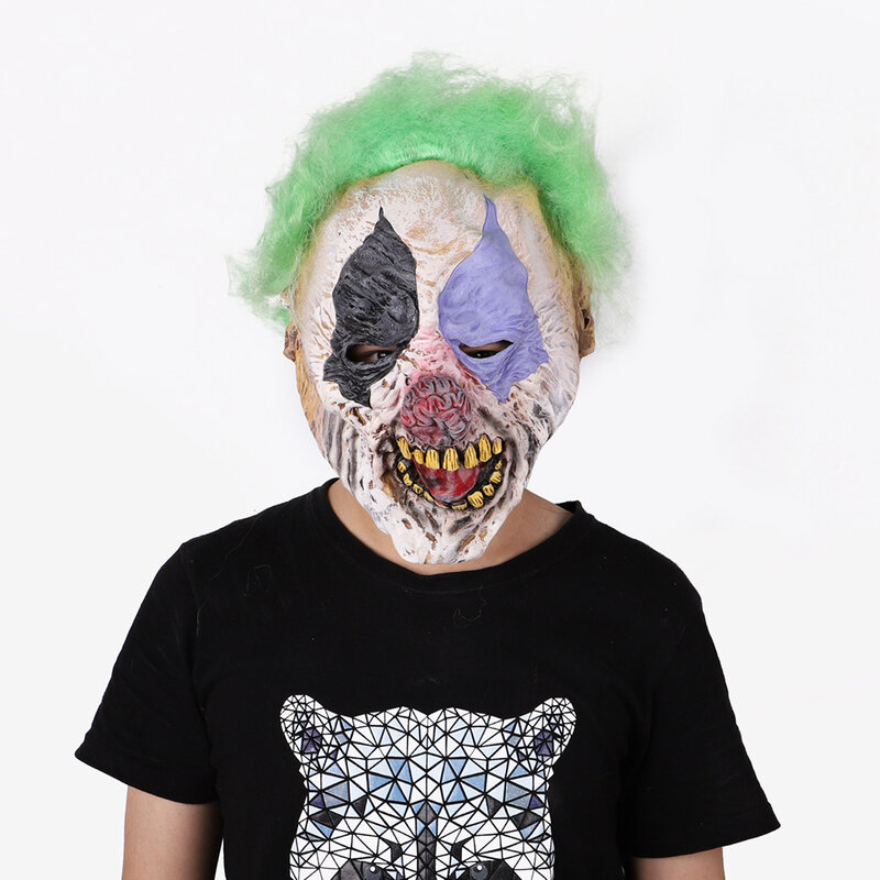 Halloween Horror maska na głowę Thriller Cosplay maska klauna Masquerade parodia śmiech Party kultura twisted wonderland maska lateksowa