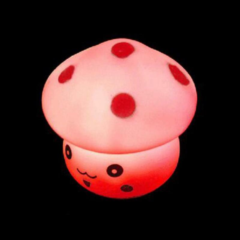 LED Novelty Lamp 7-Color Changing Night Light Romantic Mushroom Light Cute Lamp Decor