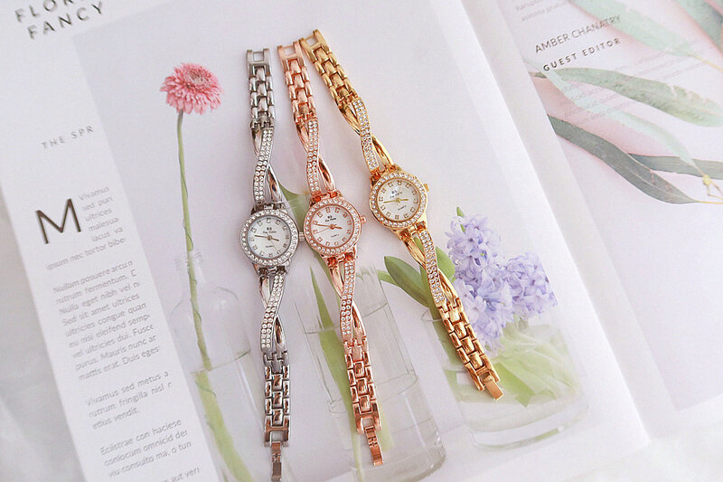 BS Bee Sister Diamond Women Luxury Brand Watch Rhinestone Acero Inoxidable Saat Dropshipping 2022 Best Selling Products