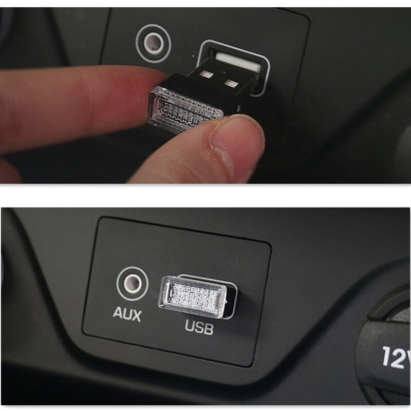 Lampe LED USB pour voiture, pour Volkswagen VW Polo Passat B5 B6 CC GOLF 4 5 6 Touran Bora Tiguan Peugeot 307 206