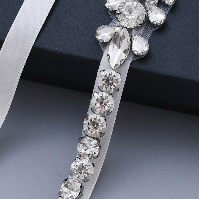 Handmade Sparkly Wedding Belts Bridal Sash Silver Diamond Belt for Wedding Gown Dress Crystal Belt Sash Jewelry Belt for Girls