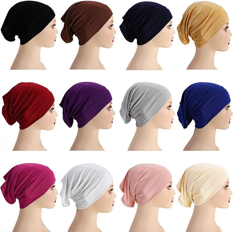 Vente en gros de bonnets hijab enveloppés pour femmes musulmanes, sous-foulard, écharpe islamique à la mode, casquette intérieure