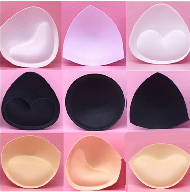 6pcs/3pair Sponge Bra Pads Push Up Breast Enhancer Removeable Bra Padding Inserts Cups for Swimsuit Bikini Padding Intimates
