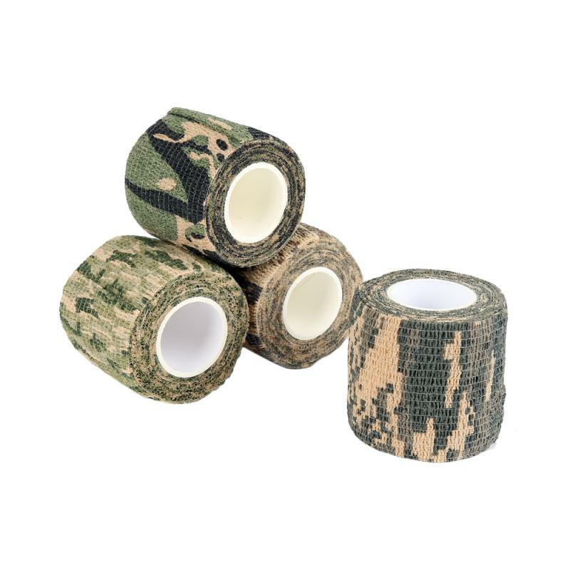 1 Nonwoven Roll Outdoor Jacht Beschermen Jungle Camouflage Tape Voor Pistool Camera Etc Camo Stretch Bandage Niet-geweven Natuurlijke latex