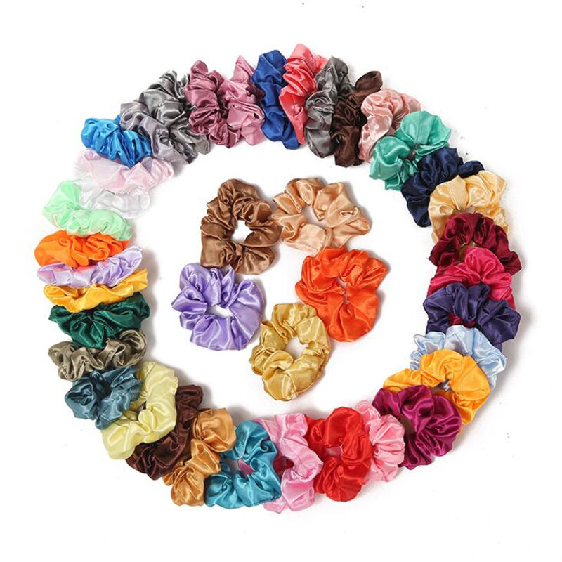 Cintas elásticas de seda para el pelo para niña y mujer, accesorios para el cabello, 6/10/12/20/30/50 Uds.