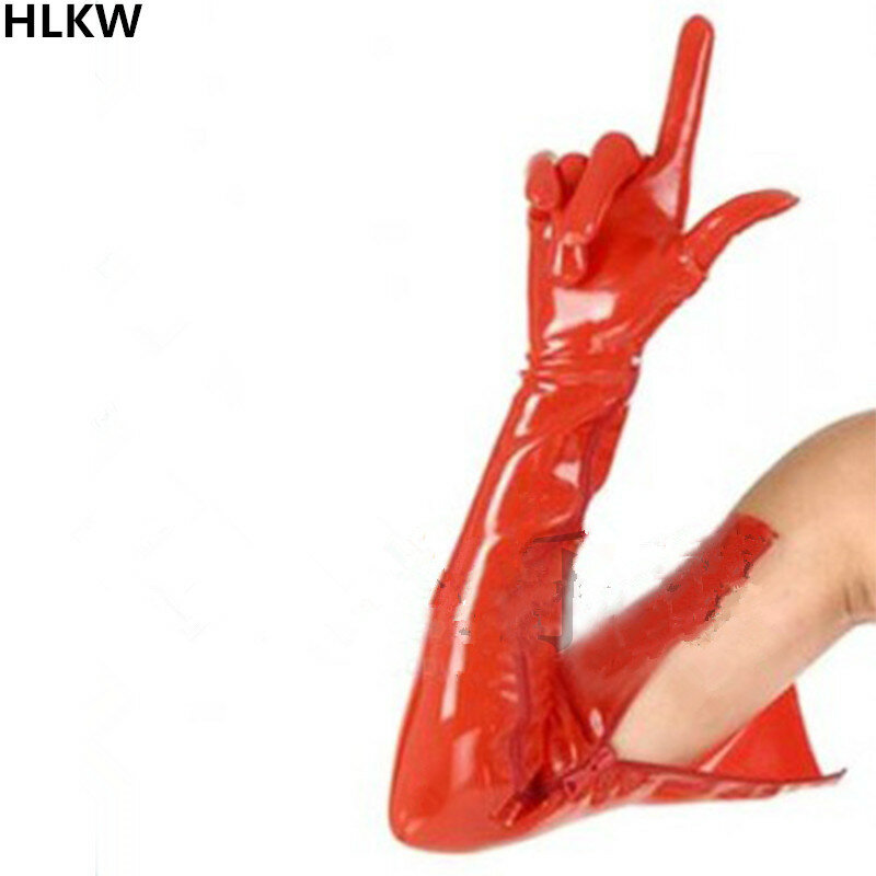 Sexy Faux Leather Shiny Long Latex Glove Punk Gloves Sexy Hip-pop Jazz Outfit Mittens Culb Wear Cosplay Costumes Accessory