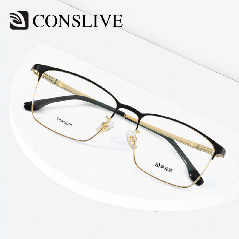إطار زجاجي كبير من التيتانيوم للرجال وصفة طبية نظارات بصرية عالية الجودة لقصر النظر التدريجي 29132