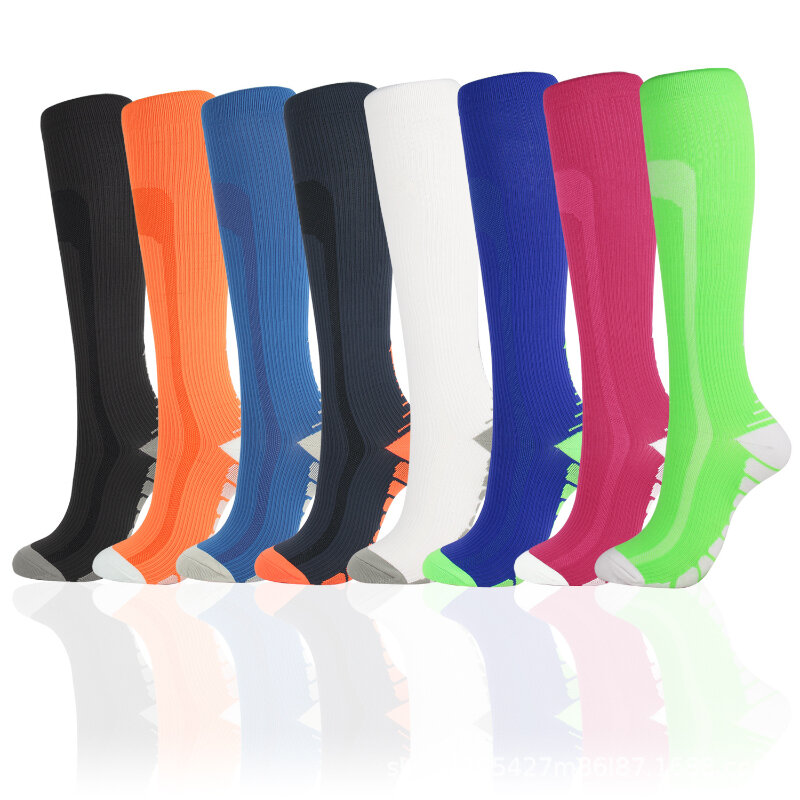 Männer Compression Socken Atmungsaktiv Laufen Über Knie Socken Unisex Tragen-beständig Lange Rohr Schutz Knie Sport Socken