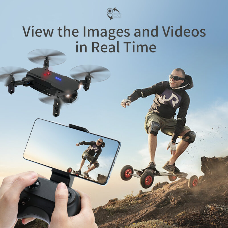 Eachine – Mini Drone D83 RC FPV avec Wifi 2.4G, caméra HD, maintien d'altitude, avion pliable, RTF, jouets faciles à contrôler