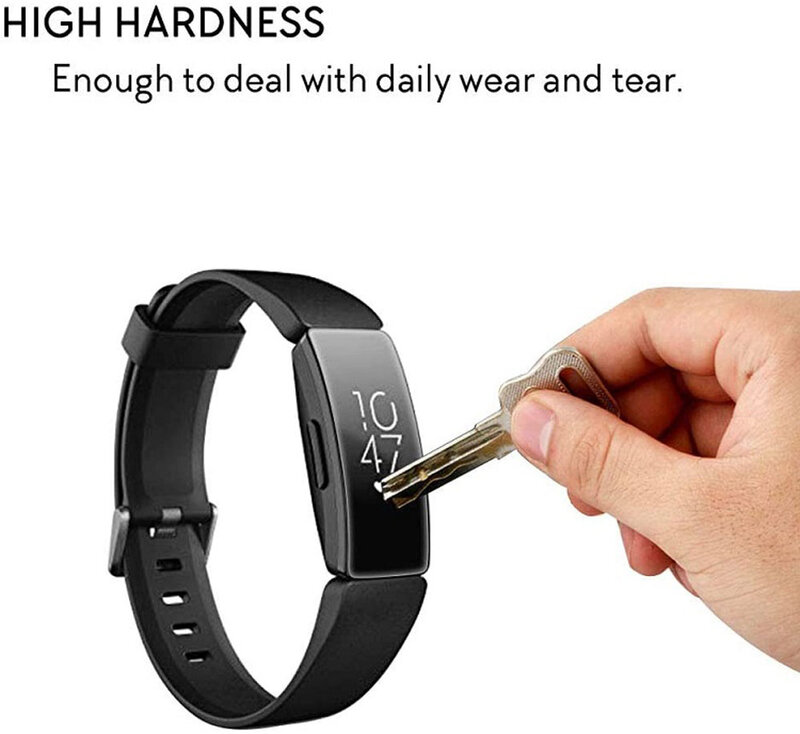 Película protetora de tela tpu para fitbit inspire, pulseira de relógio inteligente ultra fina hd, capa protetora de tela cheia para inspire hr