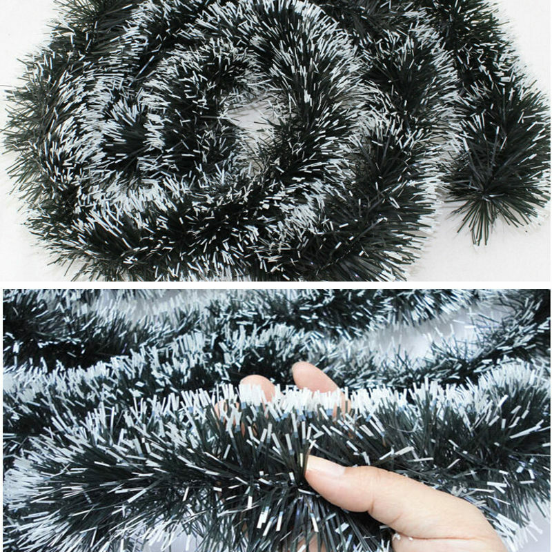 2020 New 2M Christmas Garland Home Party Wall Door Decor Christmas Tree Ornaments Tinsel Strips with Bowknot Party Supplies U3