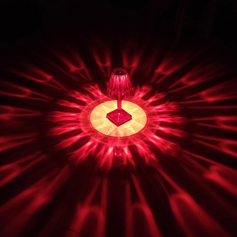 Decoração de acrílico luz sensor toque diamante lâmpada mesa led night light lâmpadas para barra quarto cabeceira café cristal