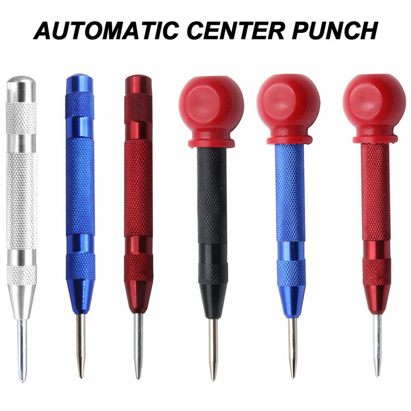 Automatic Center Pin Punch Woodworking Tools Metal Drills Automatic Kerner Drill Bit Spring Loaded Marking Starting Holes Tool