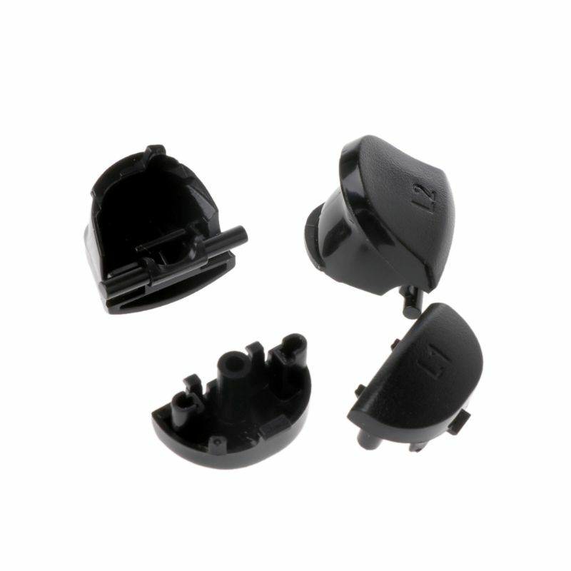 Кнопки триггера L1 R1 L2 R2, 3D аналоговые джойстики, колпачок для большого пальца, проводящая резина для PS4, набор аксессуаров, Прямая поставка