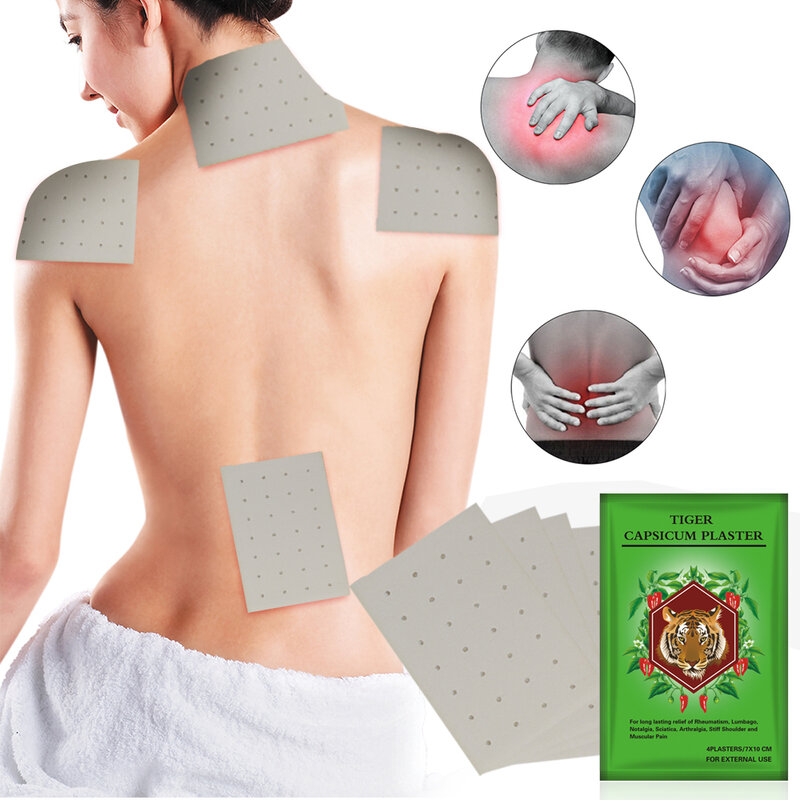 20pcs/5bags Tiger Balm Patch Capsicum Sticker Natural Ingredient Joint Shoulder Rheumatism Pain Chinese Herbal Medical Plaster