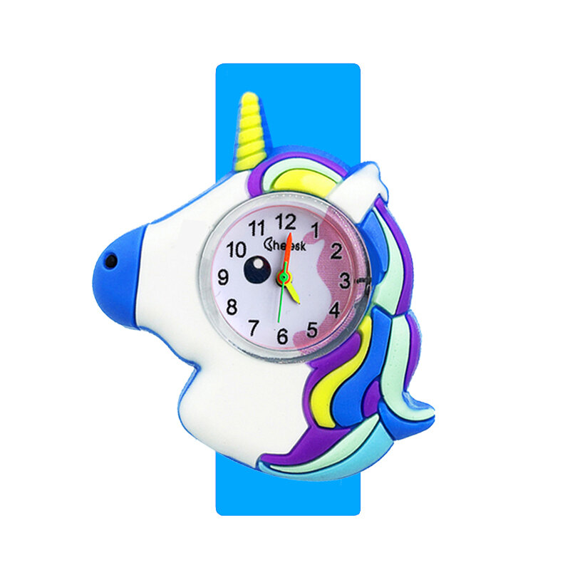 Часы с мультяшным единорогом, детская игрушка, Цифровые кварцевые часы Slap для детей, для мальчиков и девочек, рождественские подарки, часы с ...