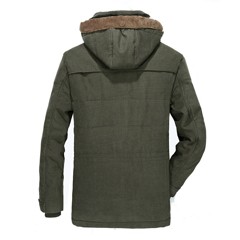 Plus tamanho jaqueta de inverno homens militar multi-bolso parkas masculino outwear blusão mais veludo dos homens casacos casaco masculino M-6XL