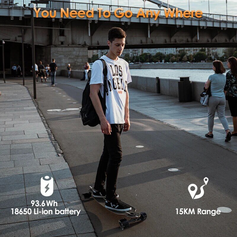 Teamgee H3 Skateboard Listrik DIY dengan Remote Dilengkapi dengan Kit Pemasangan DIY Fleksibel Cocok untuk Semua Skateboard Standar