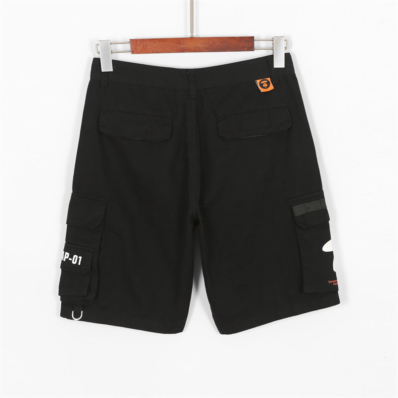 Männer der Sommer Jogging Shorts Japanischen Stil Harajuku Japanischen Shorts Stickerei Brief Looseoverall denim shorts