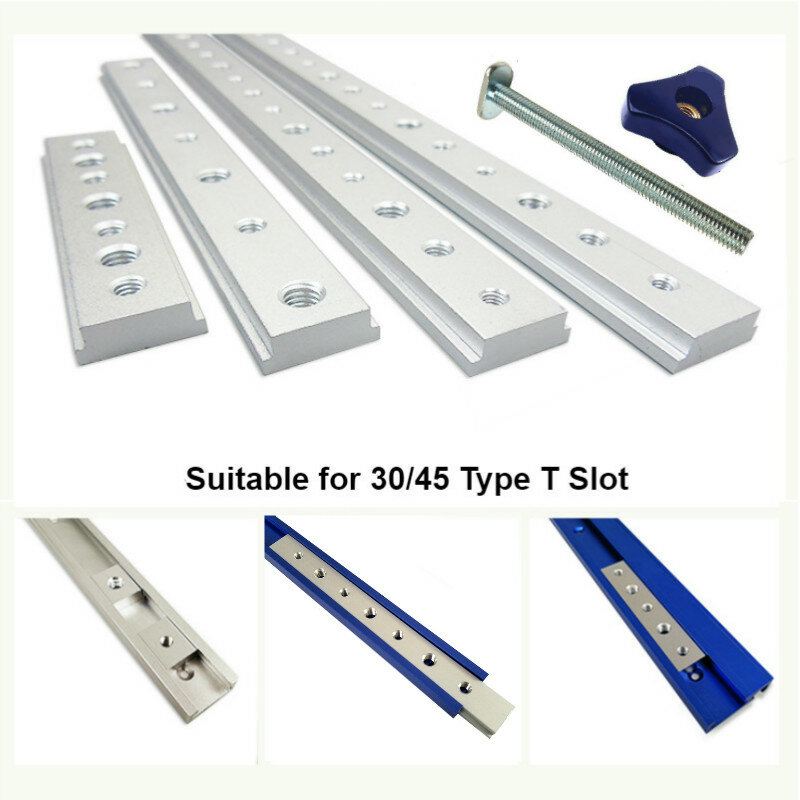 Alluminio M6/M8 T Slot per binario Slider barra scorrevole dado a T per 30/45 tipo t-track Jigs vite Slot di fissaggio strumento per la lavorazione del legno