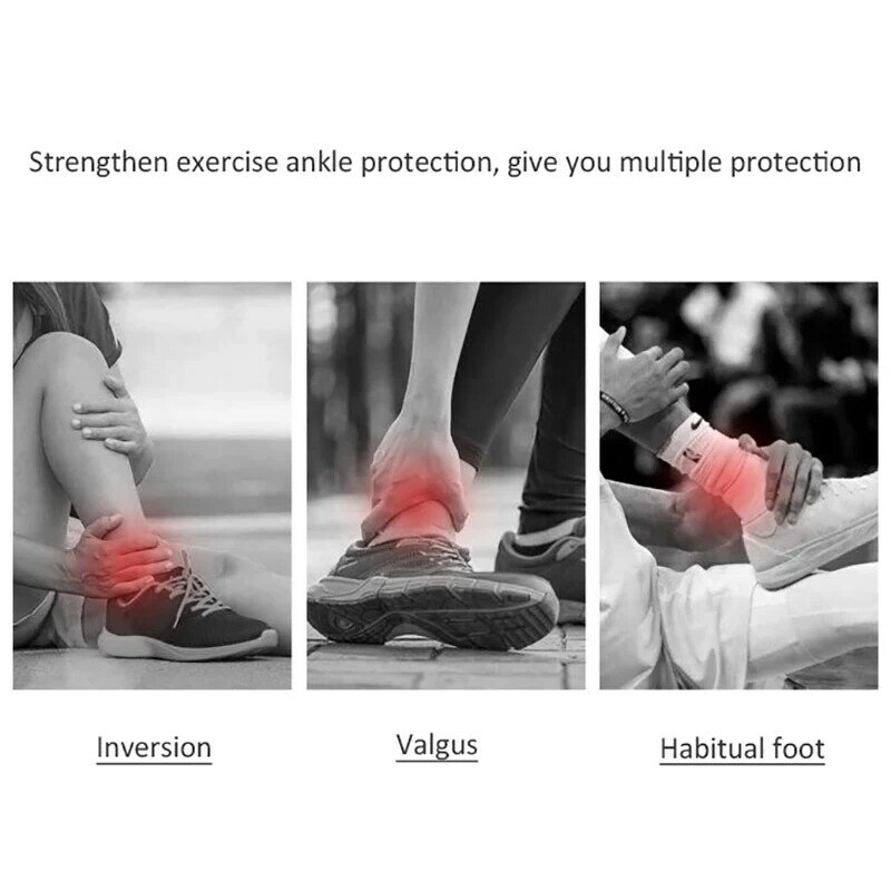 1 ud. De soporte de tobillo Unisex transpirable ajustable antideslizante pie cubierta para talón Protector de la envoltura de protección de la aptitud deportiva
