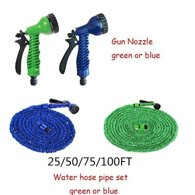 25/50/75/100FT Garden Hose Expandable Flexible Water Hose Pipe Watering With Spray Gun To Watering Car Wash Spray
