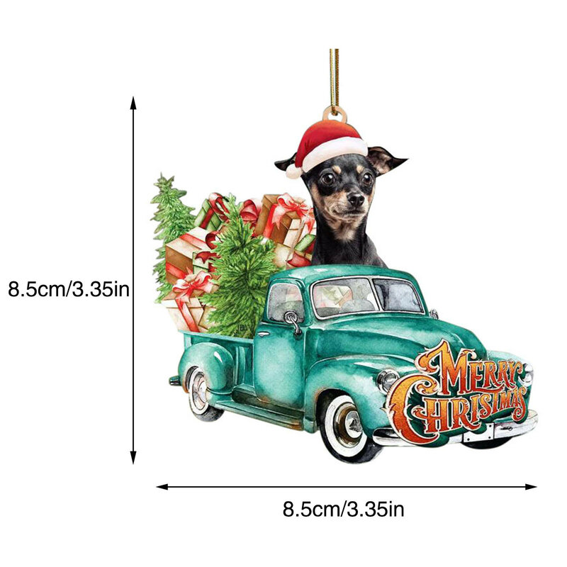 خشبية عيد الميلاد قطرة زخرفة زينة عيد الميلاد للمنزل 2021 نافيداد قلادة عيد الميلاد شجرة تزيين هدايا عيد الميلاد السنة الجديدة الكلب ديكور