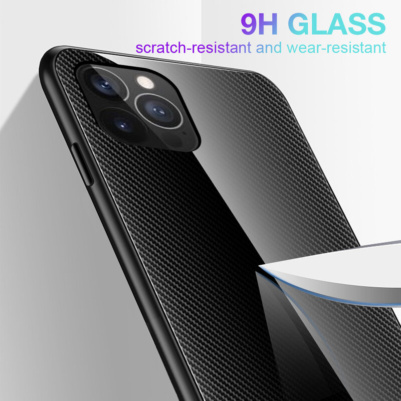 New Color Tempered Glass Case for iphone13Pro 12mini 11ProMax XS XR X Phone Back Cover for iphone 8 7 plus 6 6S protective shell