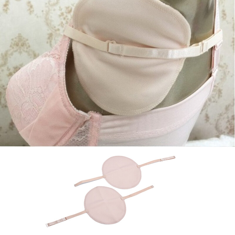 1Pair Reusable Washable Underarm Sweat Shield Pad Washable Armpit Sweat Absorbing Guards Shoulder Straps