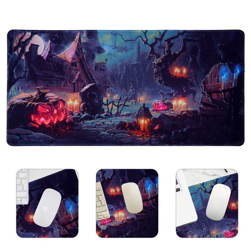 1Pc Thảm Halloween Miếng Lót Chuột Trang Trí Văn Phòng Nhà Bàn Phím Kiêm Bàn Thảm