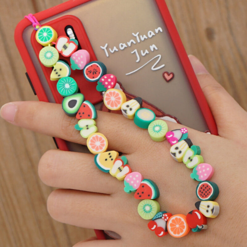 Irregular Cartoon Fruit Cute Mobile Phone Straps Lanyard Accessories for Girls Summer Fashion New Phone Universal Lanyard Rope