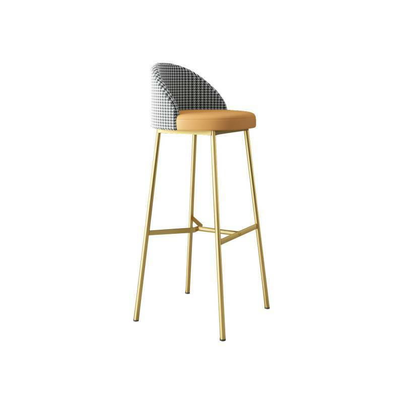 INS роскошный светлый барный стул в европейском стиле современный минималистский для отдыха в баре открытый барный стул сетчатый Красный Мо...