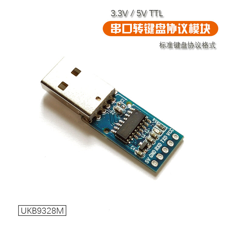 UsenDz @ UART/TTL Serial Port Ke USB Keyboard Protokol Konversi Modul 3.3V 5V UKB9328M