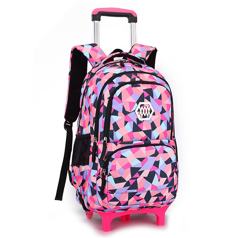 Mochilas escolares extraíbles para niños y niñas, mochila escolar con carrito de ruedas, bolsa de equipaje, mochila de viaje
